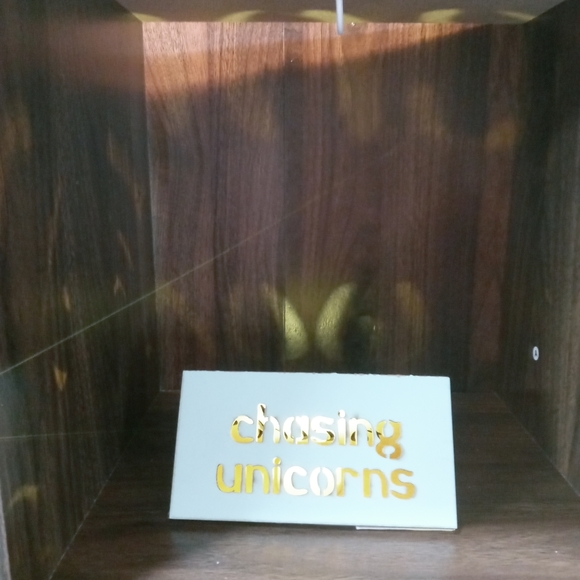 PRETENDING TO WORK/CHASING UNICORNS LED DESK SIGN - Picture 3 of 4